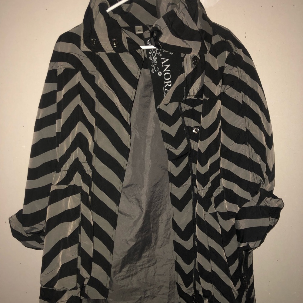 Black and Gray Trechcoat